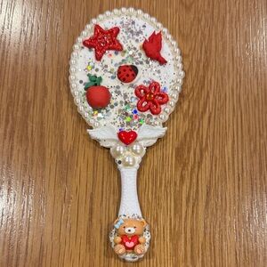 Hand Crafted Kids Mirror with Red Accents